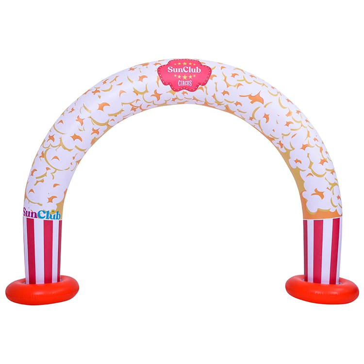 Circus Popcorn PVC Inflatable Arch Sprinkler Outdoor Water Toys for Kids