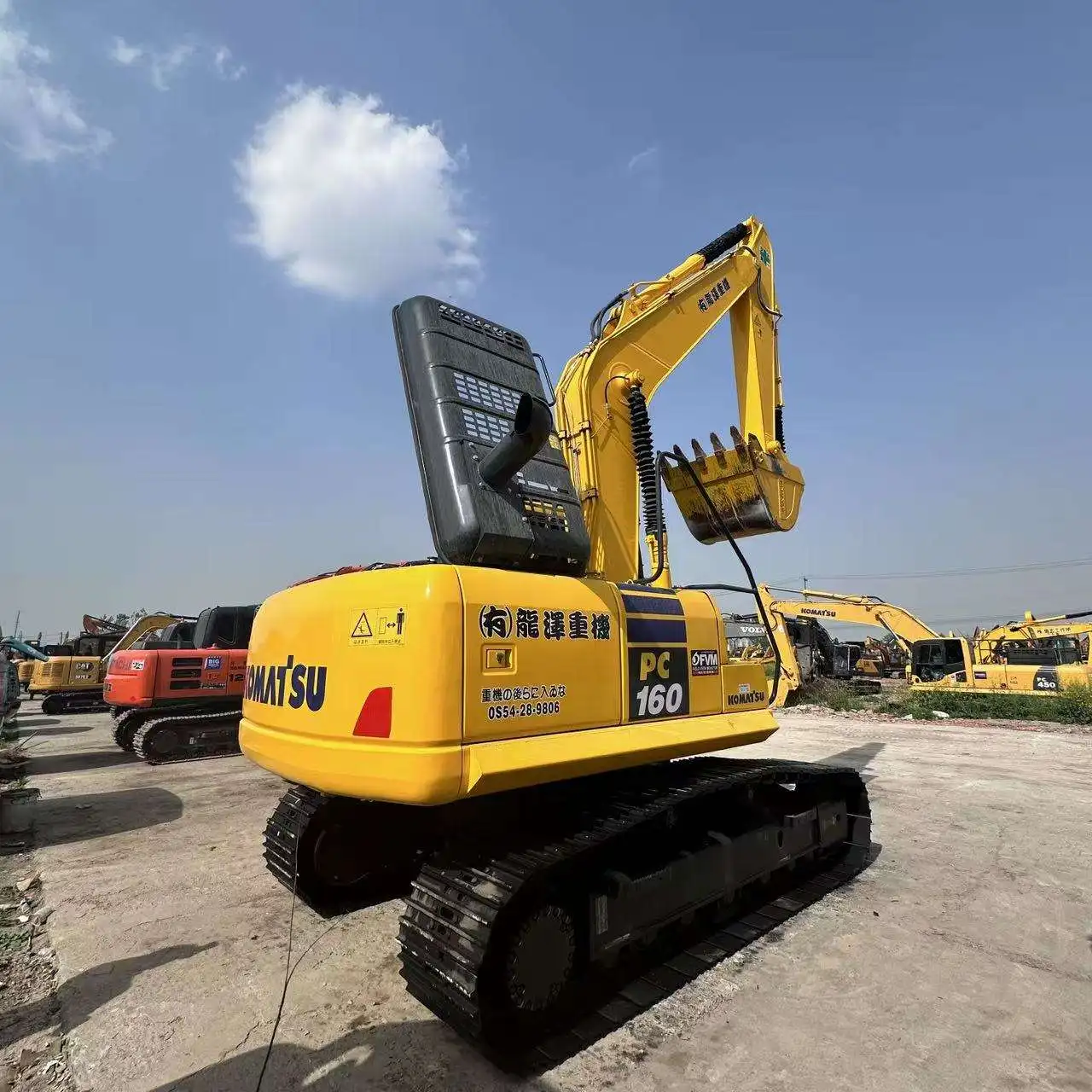 High Efficiency Original Japan Used Komatsu PC160 Crawler Excavator 16ton Second-hand Diggers for Sale in Stock