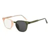 C4 light pink to olive green frame-gray photochromic lenses