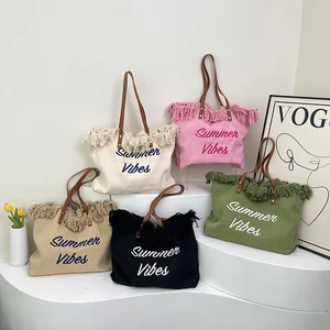New Arrival Women's Tote Bag Lightweight Canvas Travel Beach Bag Ladies Large Hand Bags