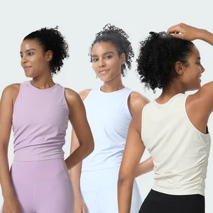 Women's Sleeveless Running Blouse Antibacterial Breathable Slimming Yoga Sports Vest Design Sportswear Active Tops for Women