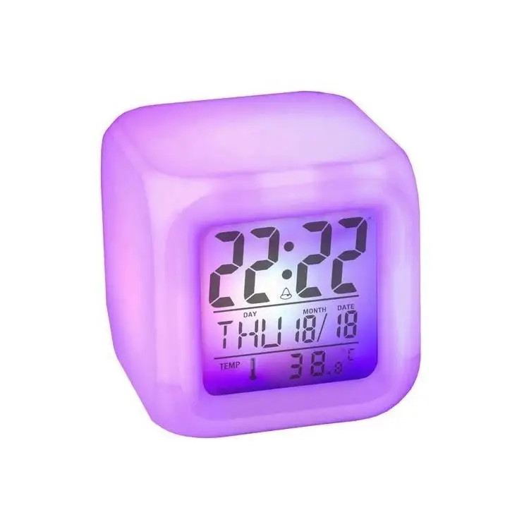 2023 популярные настольные часы светодиодные цифровые детские мини кубические меняющиеся Часы Будильник Беспроводное зарядное устройство цифровой будильник Настольный современный