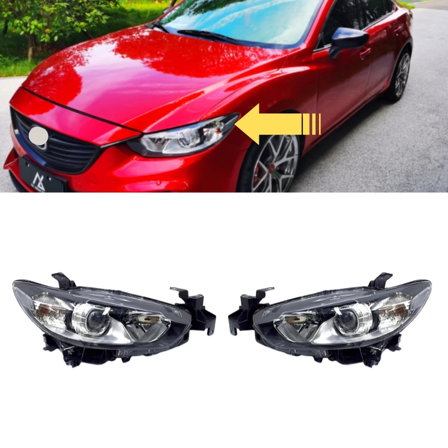Tiypeor High Quality Auto Parts Car Headlight Car Spare Parts Body Kit Head Lamp Light for Mazda Atenza M6 2014-2016