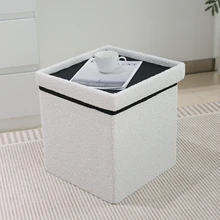2025 New Teddy Cube Storage Ottoman Box & Folding Storage Stool