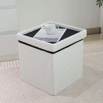 2025 New Teddy Cube Storage Ottoman Box & Folding Storage Stool