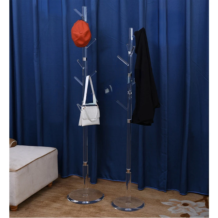 Transparent Minimalist Extendable Coat Rack Hanger for Space