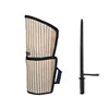 Conjunto de 2 piezas de protectores de brazos de yute con bordes negros