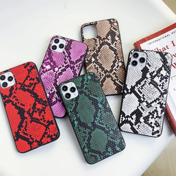 Iphone 12 Case Snake Skin Print 
