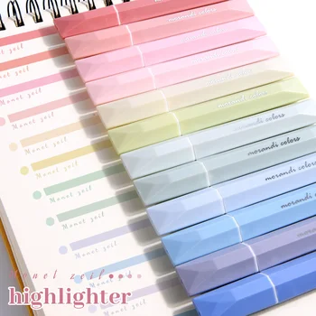 High Color Value Eye Protection Fluorescent Marker 4 Color Gradient Highlighter Set for Highlighting Pen