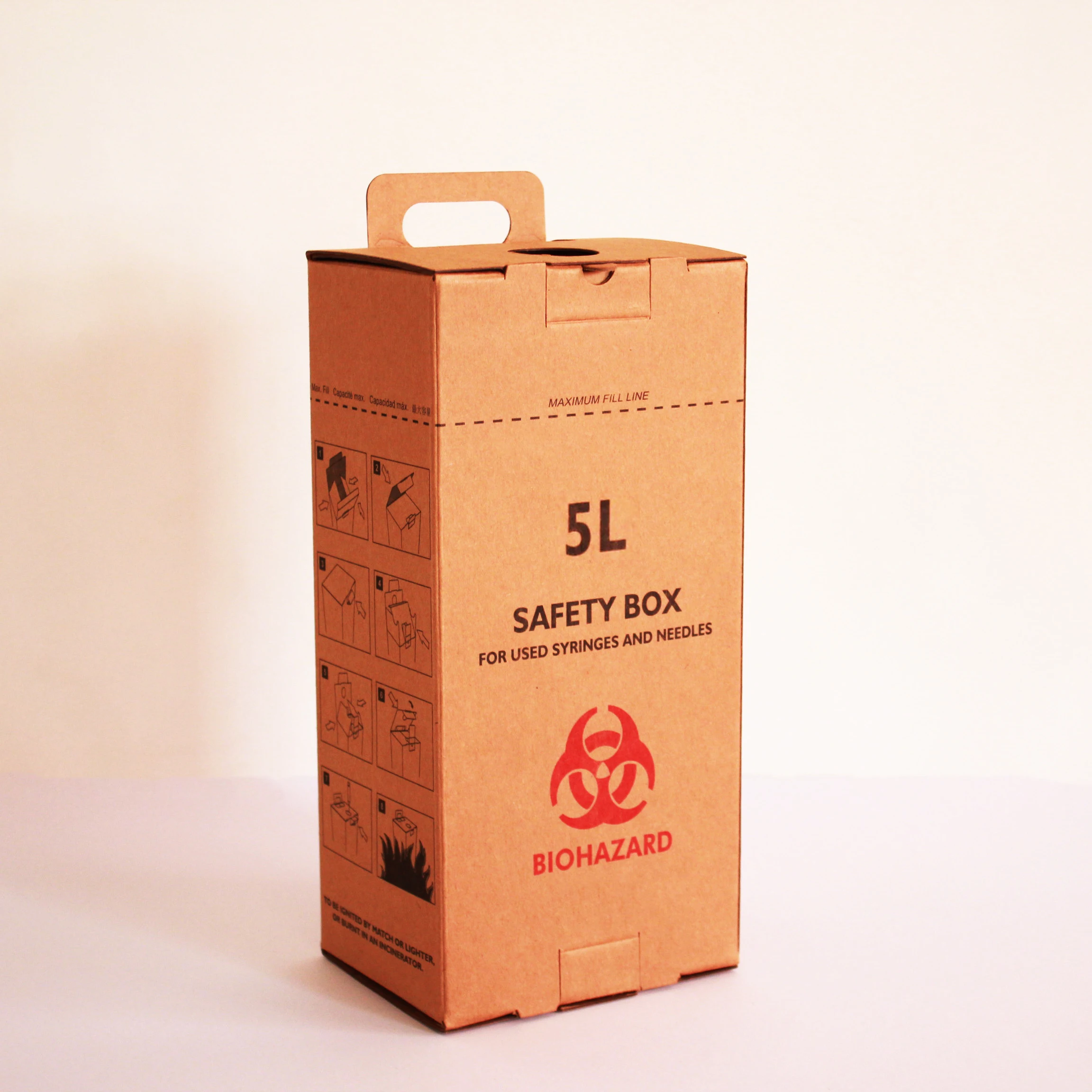 Одноразовая коробка медицинской безопасности 5L 7L 10L 15L 20L 50L картонная коробка медицинской безопасности