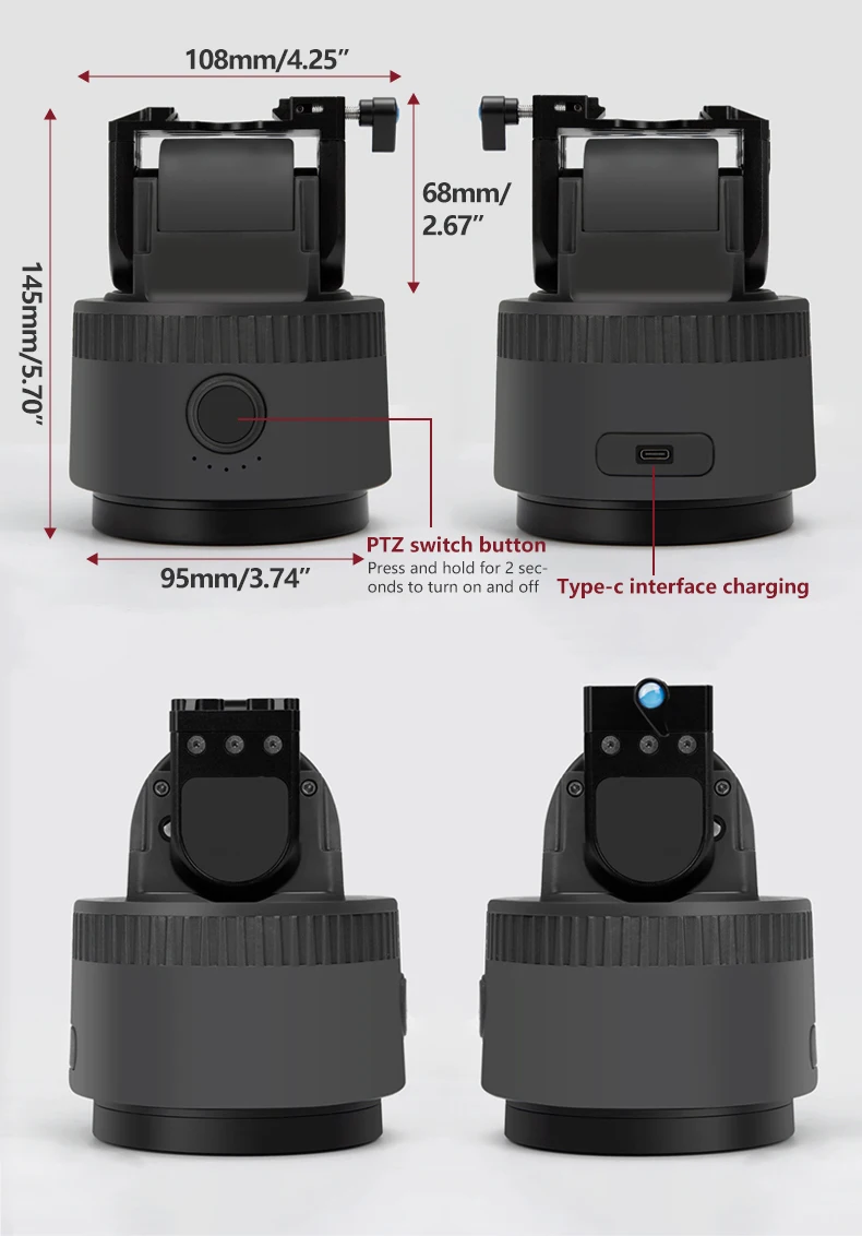 Panoramic Remote Control Pan Tilt Motorized Tripod Electric Head for Phones Cameras