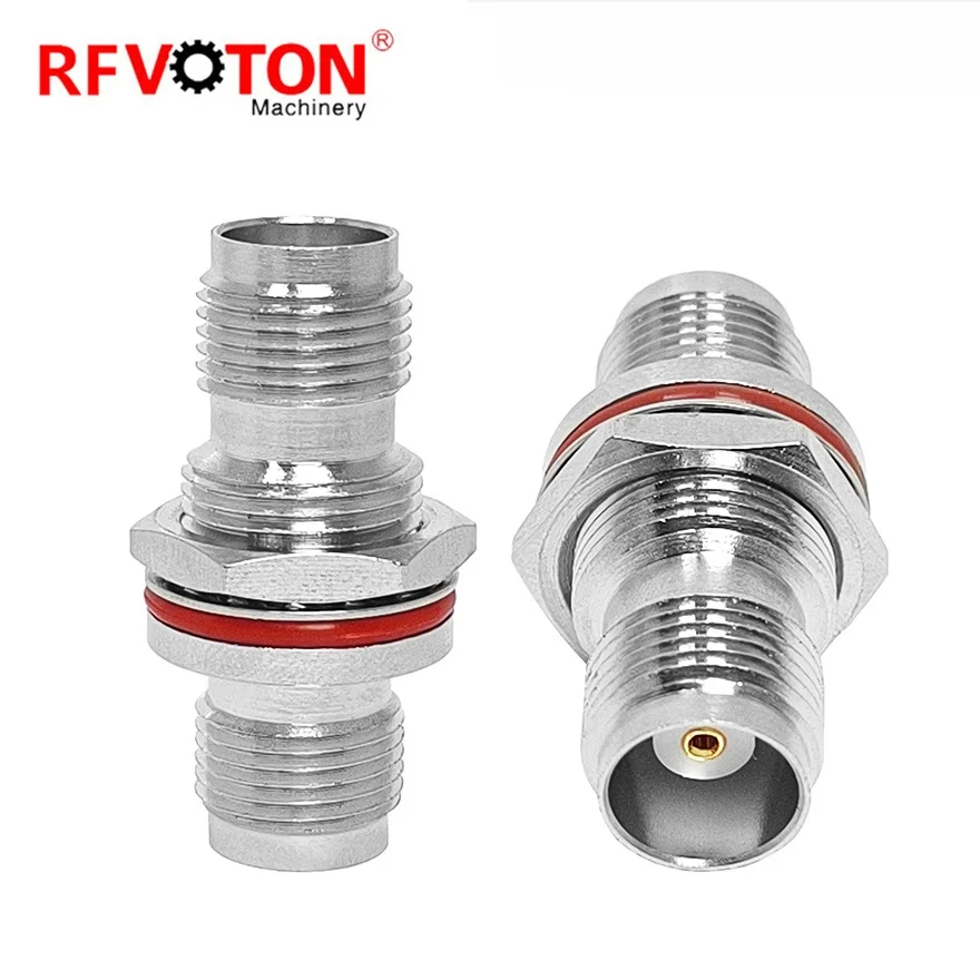 Factory TNC Female Jack to TNC Female Jack Bulkhead Mount Waterproof Gasket RF Coaxial Coax Adapter Connector Adaptor