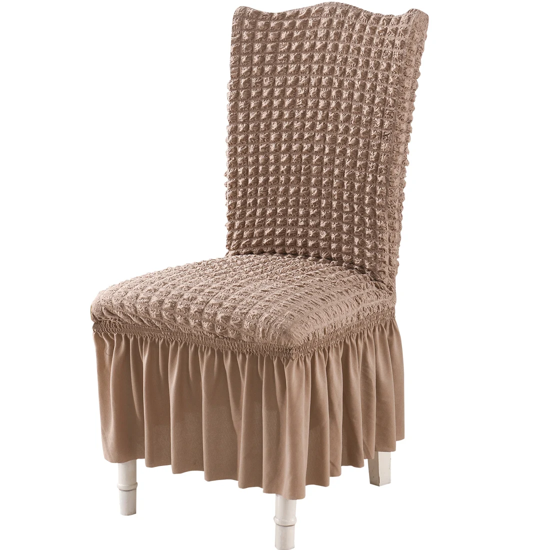 Jacquard Easy Fitted Chair Covers Turkey Stretch Universal Dining Chair  Cover With Skirt For Dining Room Hotel Ceremony Wedding - Buy Chair Cover  Universal,Easy Fitted Chair Covers,Chair Cover Brown Product on Alibaba.com