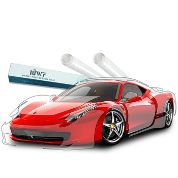 IUWF Lubrizol PPF Car Paint Protection Film Transparent Self Healing TPU Glossy 7.5mil Self Adhesive Car Body Anti Scratch Car