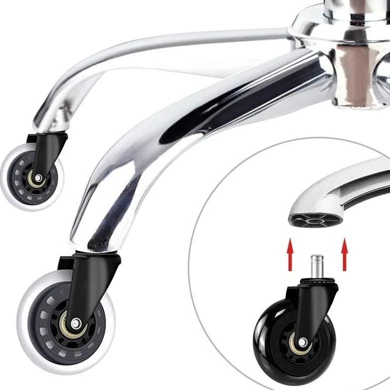 Dlpo Light Duty 4 Inch Pu Rollerblade Furniture Office Chair Caster