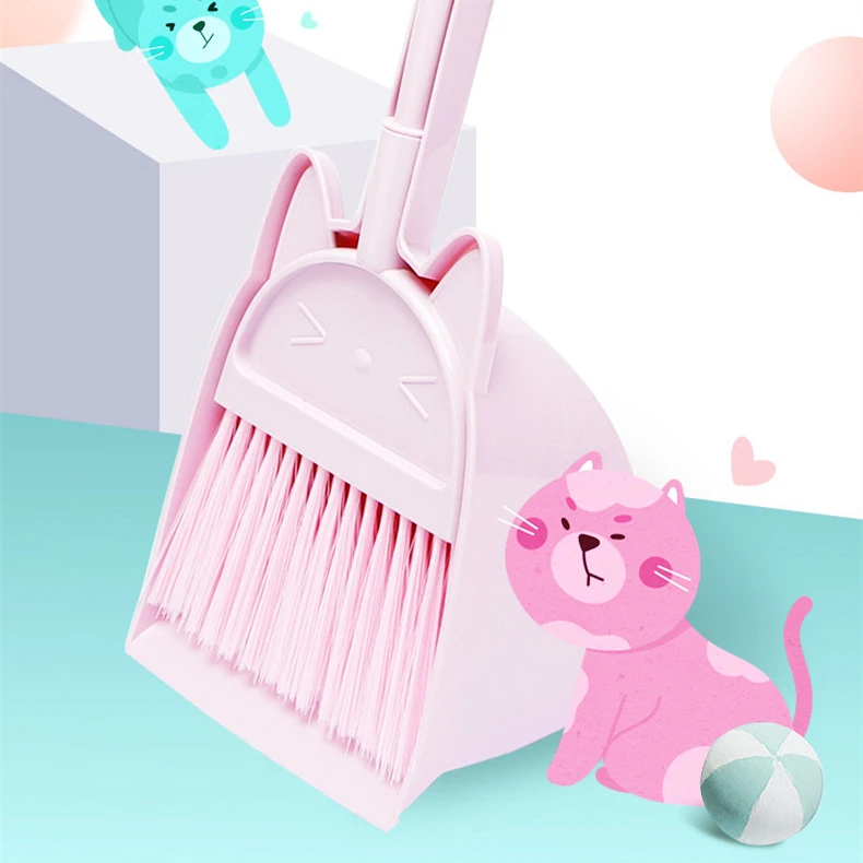 1 Set Children's Broom and Dustpan Kindergarten Sweeping Tools Mini Broom 