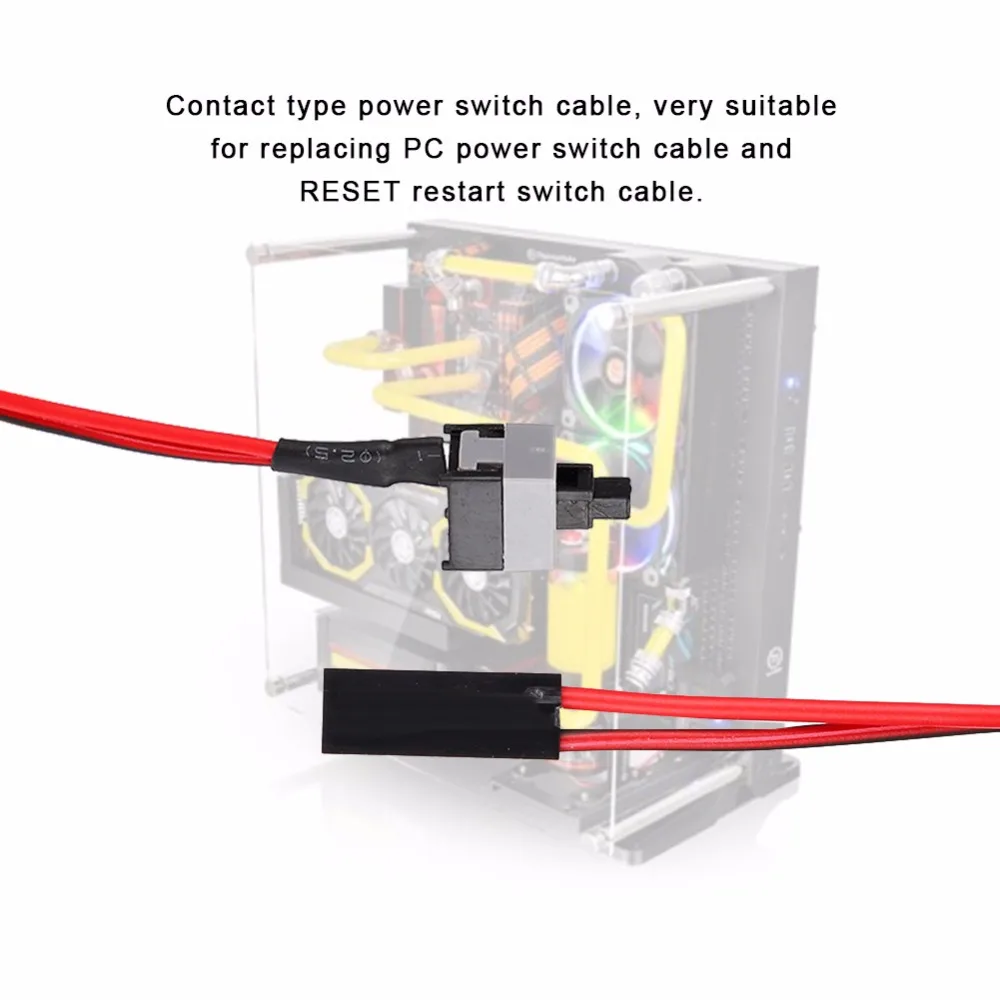 Cable De Botón De Encendido/reset Para PC ATX | Conector Para Placa Base | Color Rojo | Genérico