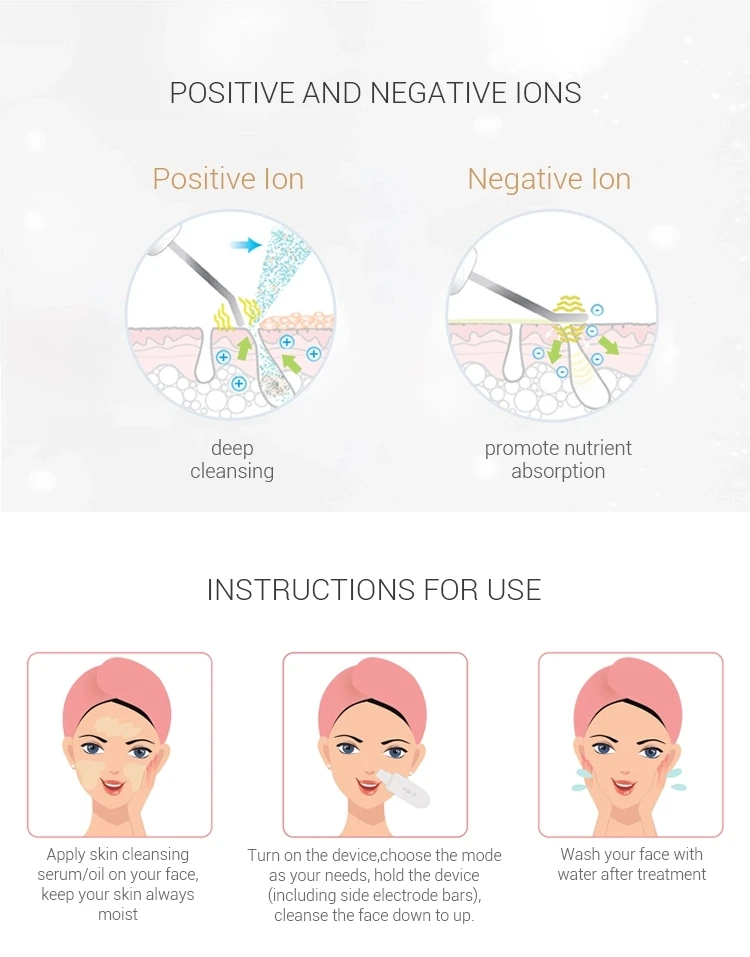 sonic micro vibration blackhead removal wireless charge face cleaning spatula facial ultrasonic skin scrubber machine