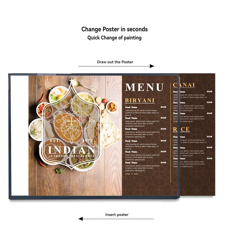 Алюминиевый профиль оснастки рамка меню рекламный светодиодный ультра тонкий световой короб на заказ с оснасткой