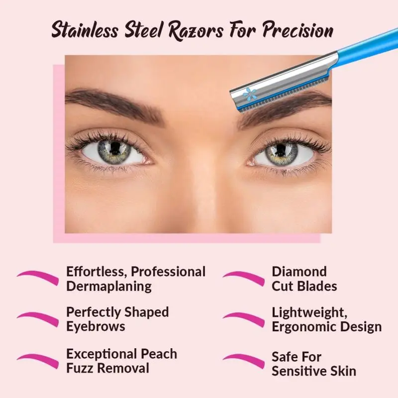 Custom Eyebrow Razors Multipurpose Exfoliating Dermaplaning Tool Face