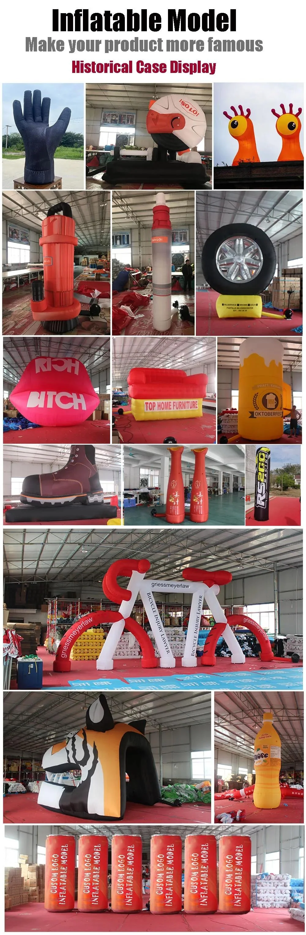Outdoor 3D Model Shaped Inflatable Pump Custom Print Promotional Christmas Inflatable Model