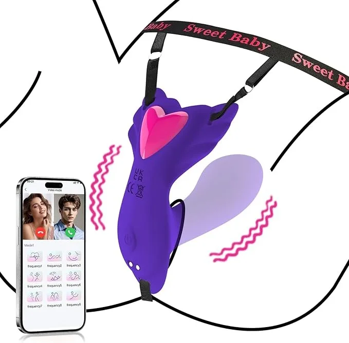 Smart Control Strap-on 9 Vibration Modes Outdoor Hidden 3 in 1 Wearable G Spot Stimulation Panty Butterfly Vibrators