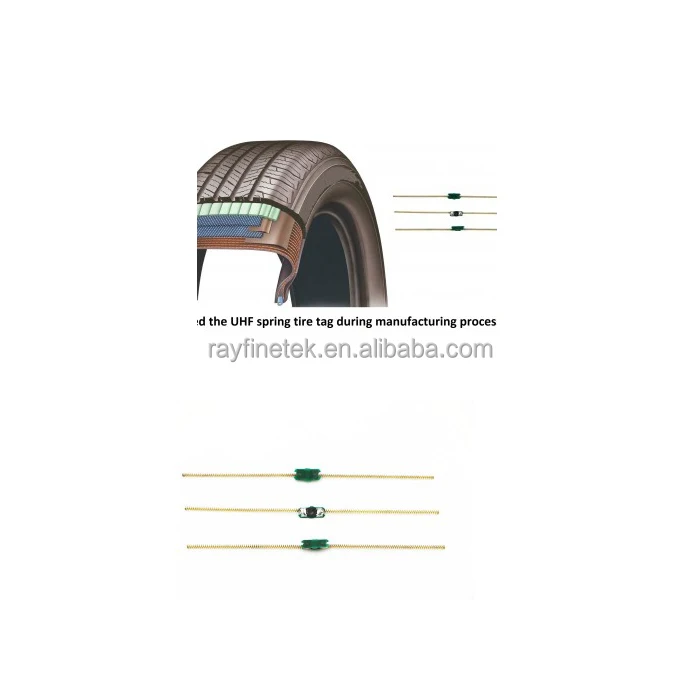 UHF RFID Spring Tire Tag Embedded Into Tire Production During Manufacturing Process