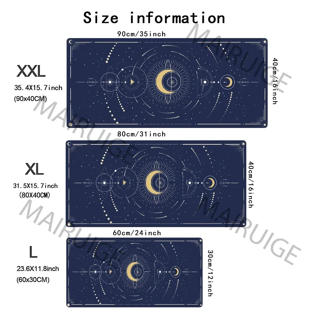 Moon and Stars Fantasy-themed Stylish Cool PC Gaming Mouse Pads Gamer Mats Teclado Pad M aperçu 21