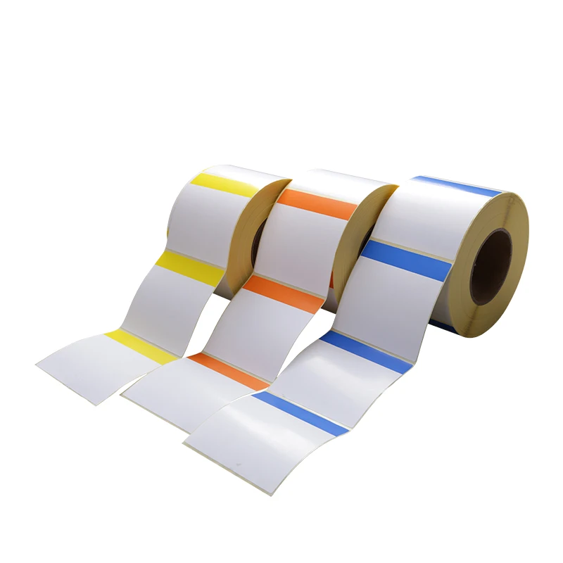 Custom Self Adhesive 4X6 Thermal Printing Label Sticker Roll Direct Barcode Labels Thermal Printer Coloured Sticker Label Roll