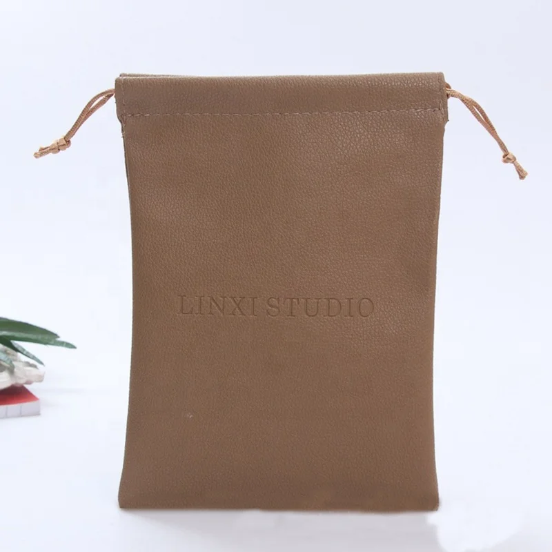 Ювелирные изделия мешок персонализированные искусственная кожа логотип клиента изготовление размеров под заказ принят или Deboss по индивидуальному заказу форма