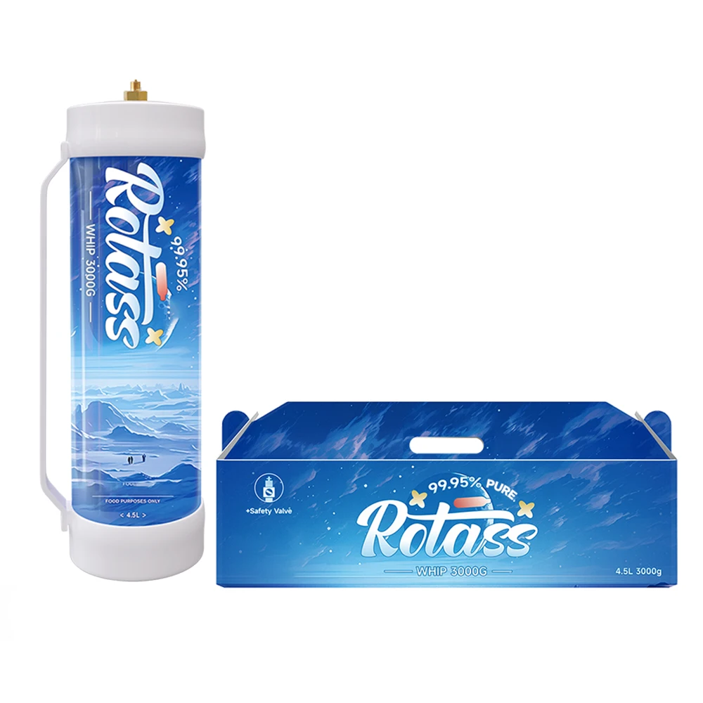 Rotass 3kg Whipping Cream Gas Cylinder 4.5L Whipped Charger for Wholesale