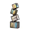 Bibliothèque flottante noire à quatre niveaux