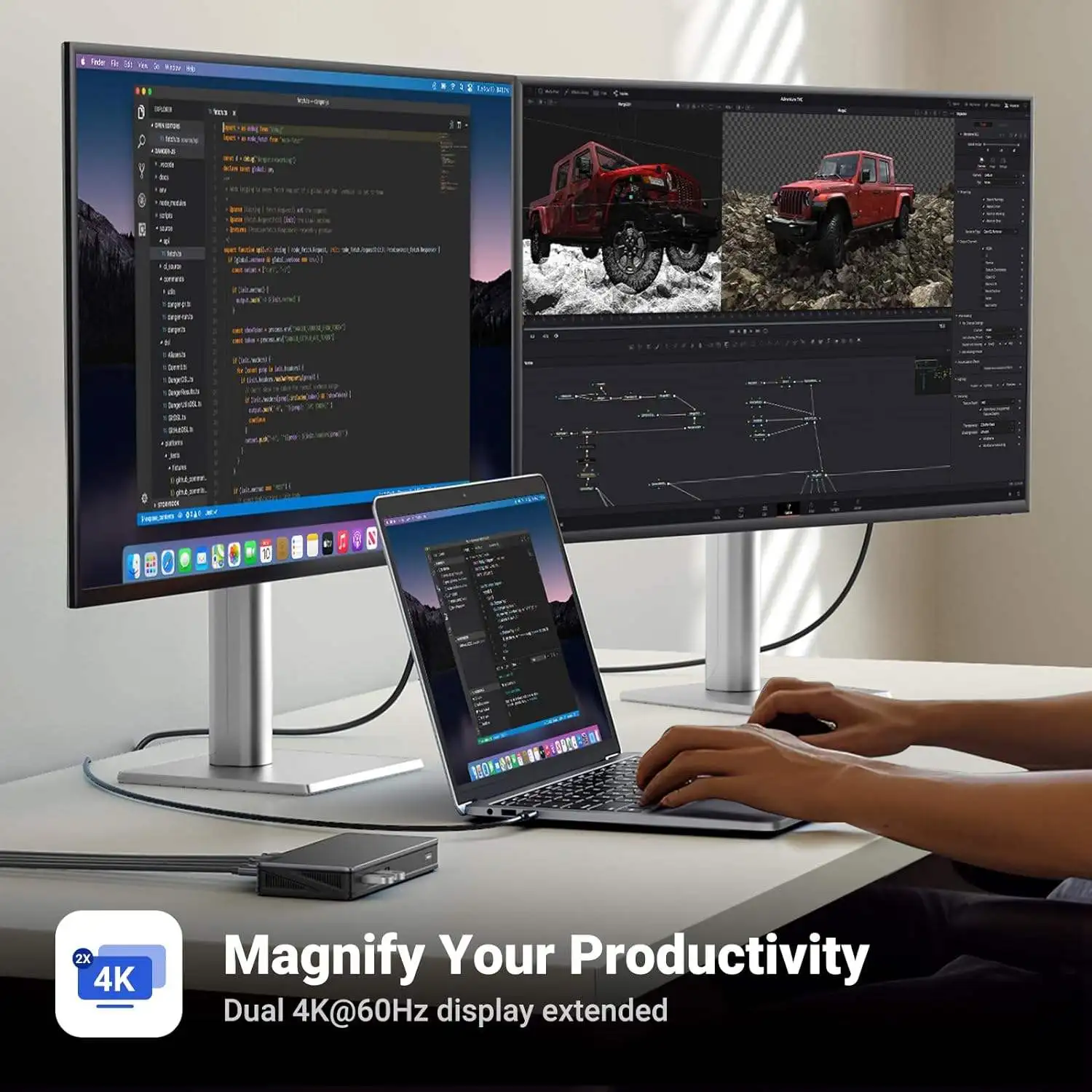 UGREEN 9 in 1 USB C Docking Station for MacBook - Dual 4K 60Hz