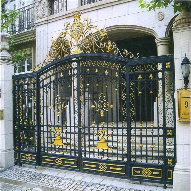 Prima Custom Nice Iron Gates Ornamental Gate Design Main Gate for Sale