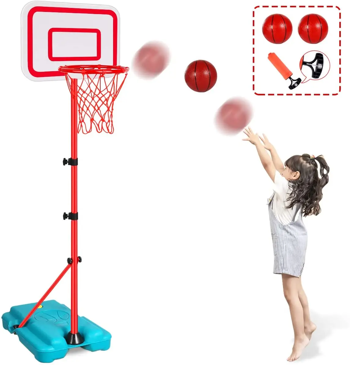 Лучший выбор BBH04B, Детский комплект баскетбольных обручей, Регулируемый мини-Баскетбольный обруч с подставкой