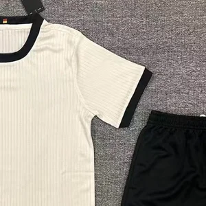 High Quality 2026 Children's Shorts Sleeve Soccer Training Jersey Top Thai Adults Sports Wear Club Team Name Set