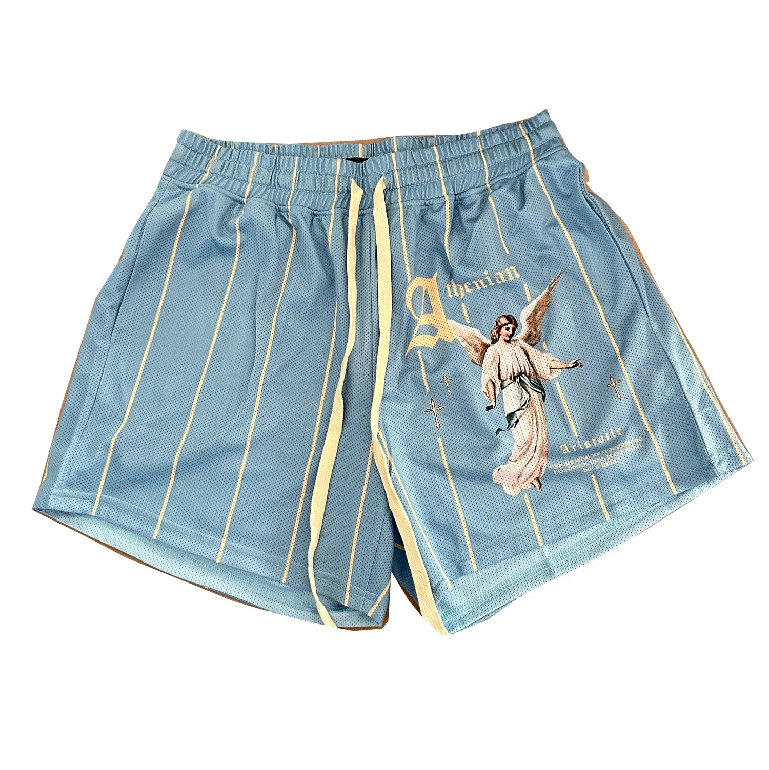 custom mesh double layer slim fit sublimation training lifting shorts for men with your own logo
