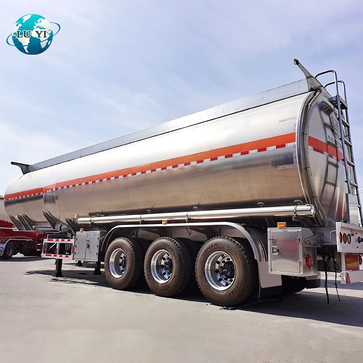 Aluminum Alloy Fuel Oil Tanker Trailer for Sale 60T Capacity