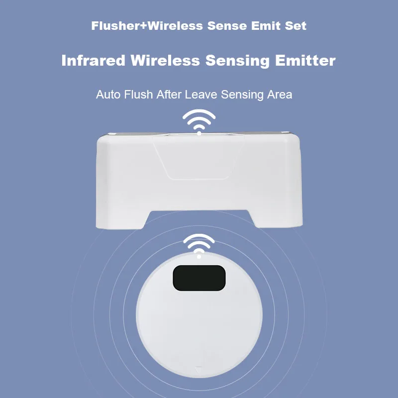 Smart Automatic Infrared Sensor Wireless Closestool Toilet Pressing Flusher Kit Intelligent Sensing Flush Water Presser