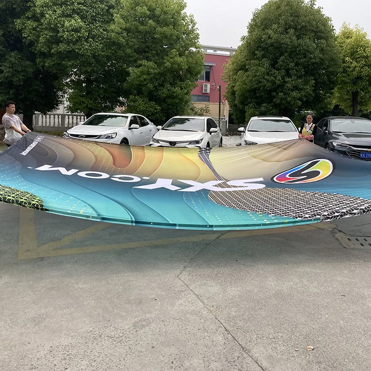 Custom Polyester Cloth Advertising Banner Stage Backdrop Mesh Banner Printing Large Fabric Banner