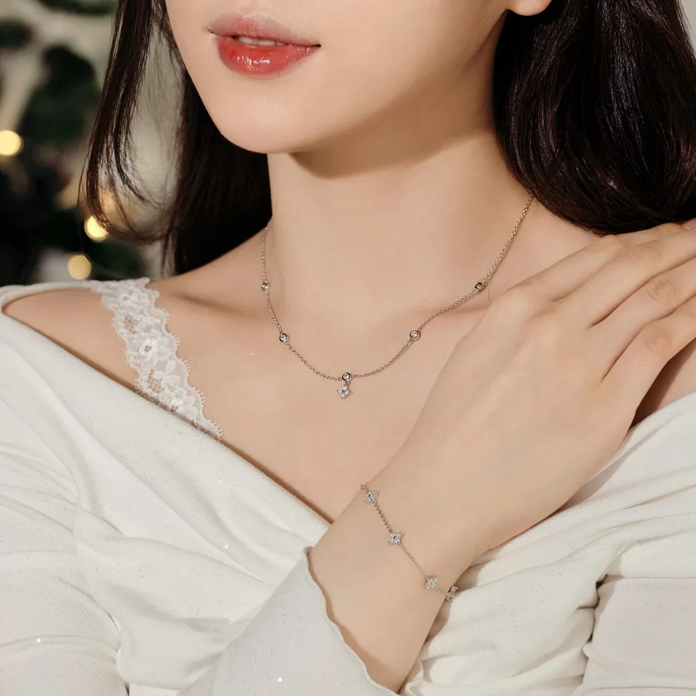 KAKODIY Trusted Jewelry Rhodium 18K Gold Plated 925 Sterling Silver Chain Four Leaf Clover 5A Zircon Women's Bracelet detail 5