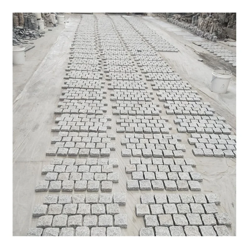 Natural Decorative Stone Light Grey Granite Driveway Mats Paving Stone Garden Landscaping Stone Pavers