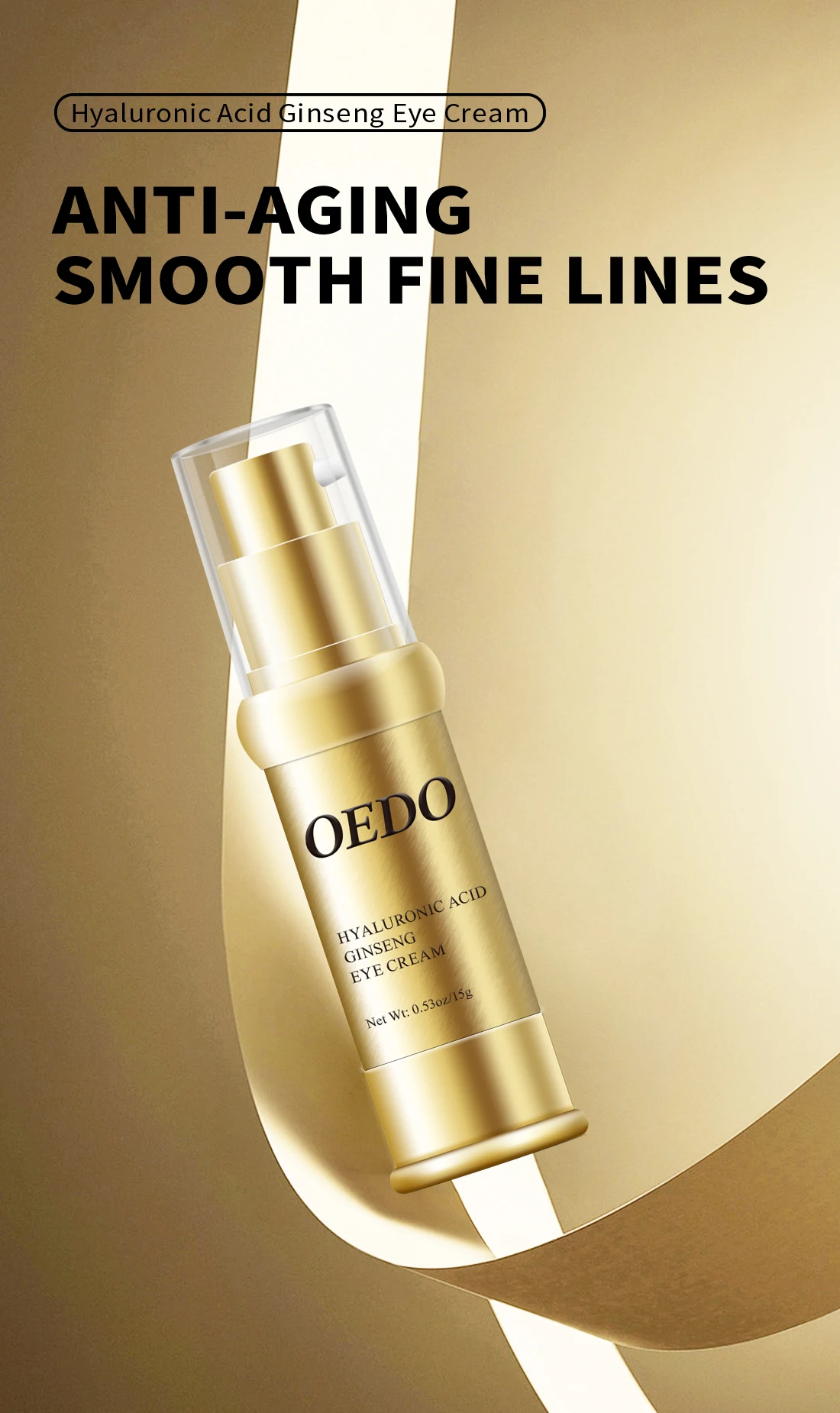 Oedo Hyaluronic Acid Ginseng Eye Cream Antiwrinkle Antidark Circles