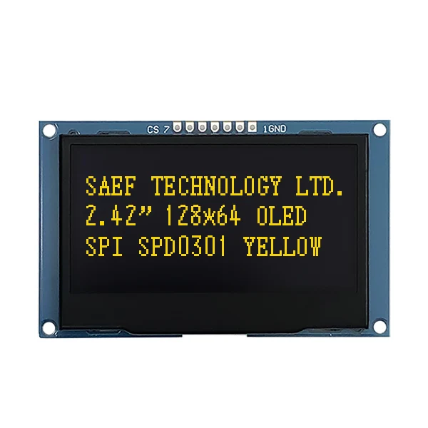 2.42 Inch OLED Display - 128x64 Dots, Full Color, Low Power