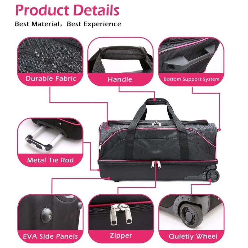 Wheeled Garment Duffle Competition Bag 28" Dance Costumes Rolling