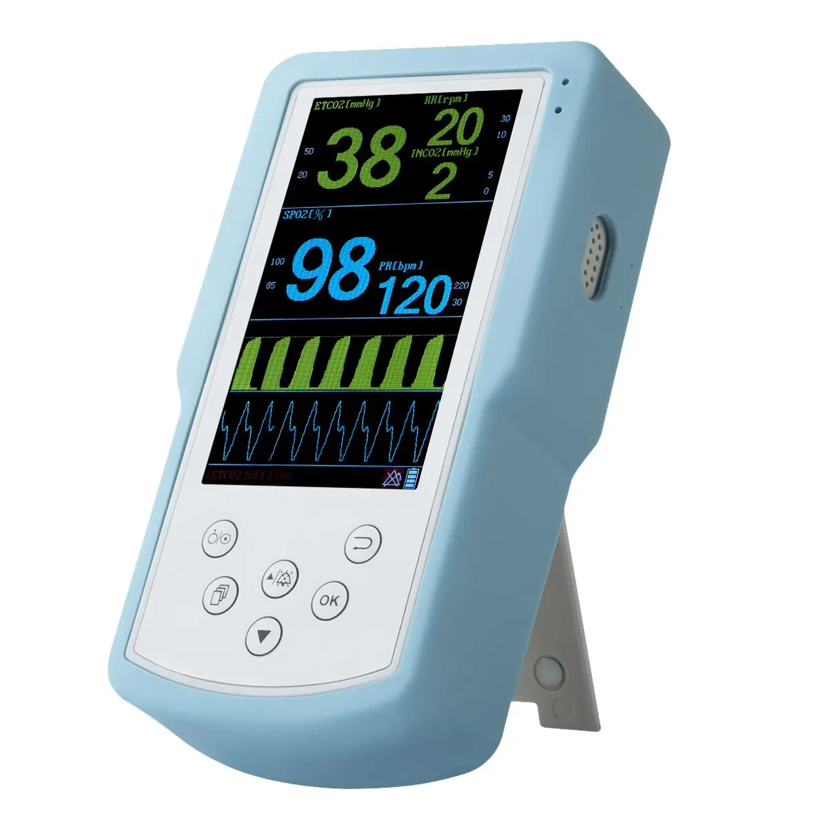 5 Inch ETCO2  Monitor Mainstream Sidestream CO2  Connects to Printer for Veterinary Diagnosis