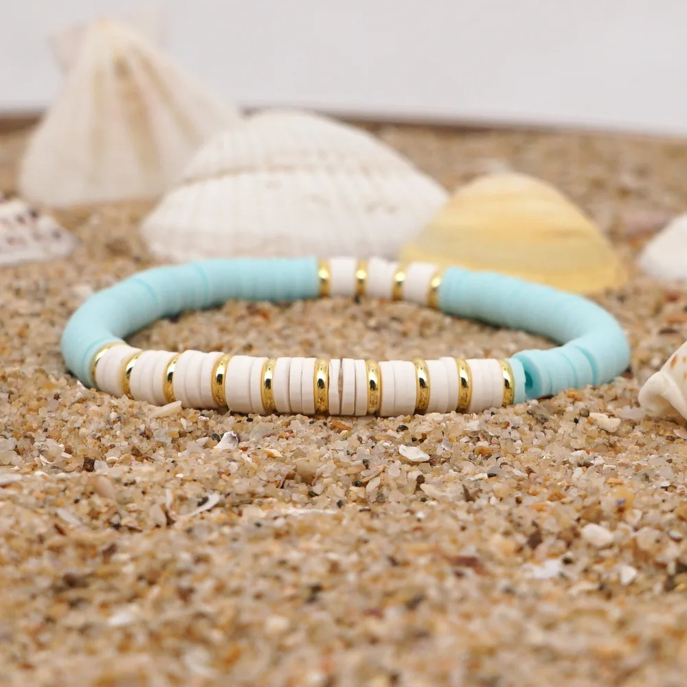 Polymer Clay Beads Bracelet Custom Design Colors Beaded Bracelets Friendship Bracelets