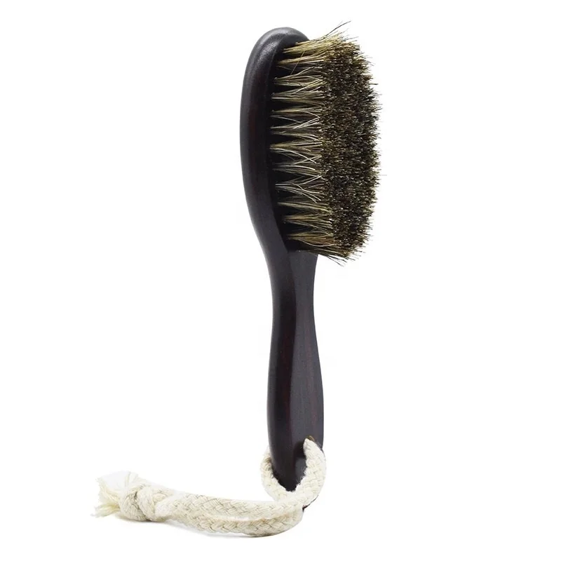 New Beard Brush With Handle Oil Head Bristles Brush For Haircut Cleaning