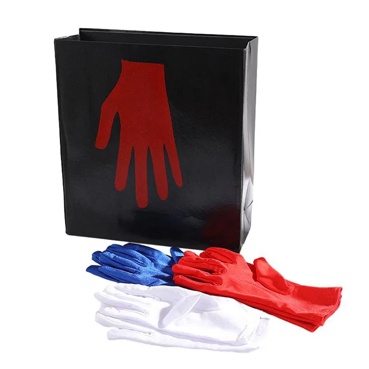 Stage Magic Trick Professional Gloves Change Bag Magic Prop Gimmick