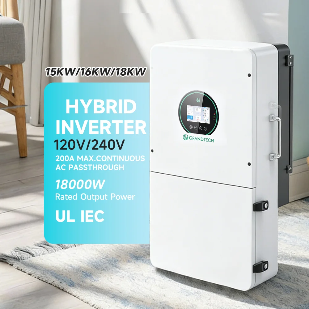 Inverter solare ibrido a fase divisa 120/240 V da 15 kW, 16 kW e 18 kW – Inverter SRNE versione USA a fase divisa, supporta fino a 9 unità in parallelo